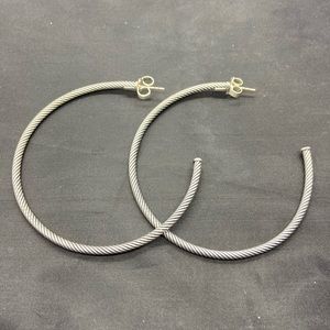David Yurman Xlarge Classic Cable Hoop Earrings